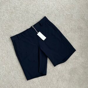 Tory Sport Navy Flat-Front Performance Shorts